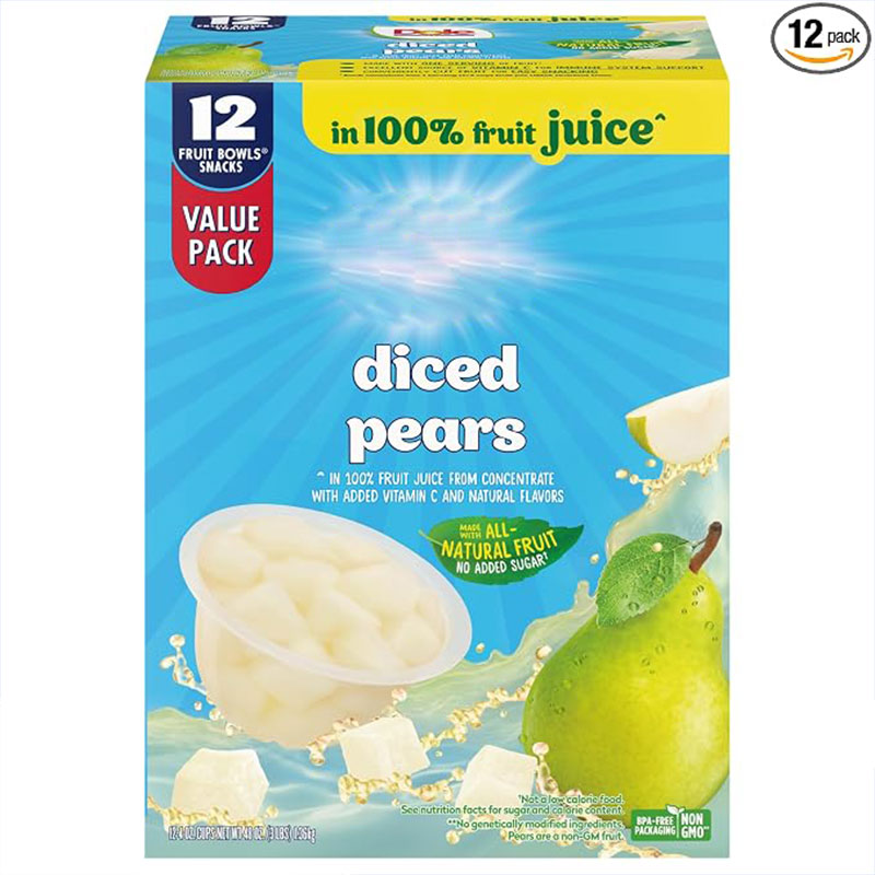 Dole Fruit Bowl Snack, Diced Peaches & Mandarin Oranges in 100% Fruit Juice