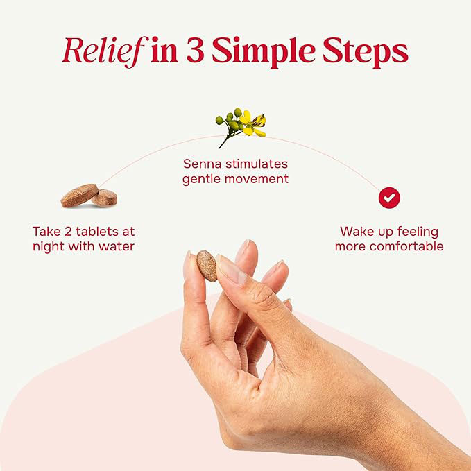 Regular-Strength Laxative Tablets | Overnight Relief for Occasional Constipation | Fast, Gentle Relief | Vegan
