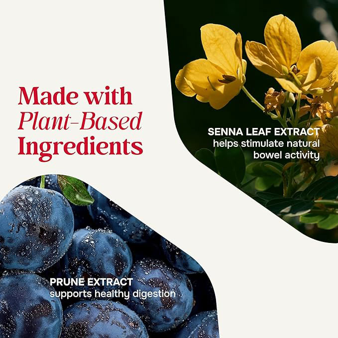 Regular-Strength Laxative Tablets | Overnight Relief for Occasional Constipation | Fast, Gentle Relief | Vegan