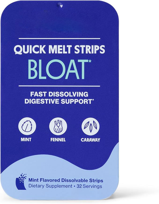 Fast-Acting Bloat Relief Quick-Melt Strips with Mint, Fennel & Caraway | 32 Strips
