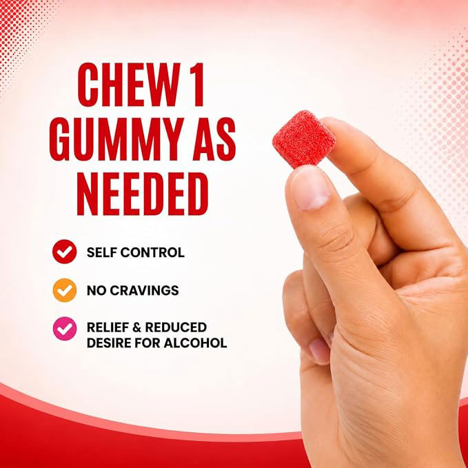 Alcohol Support Gummies | Drug-Free, Plant-Based Formula | Helps Manage Cravings & Supports Healthy Choices