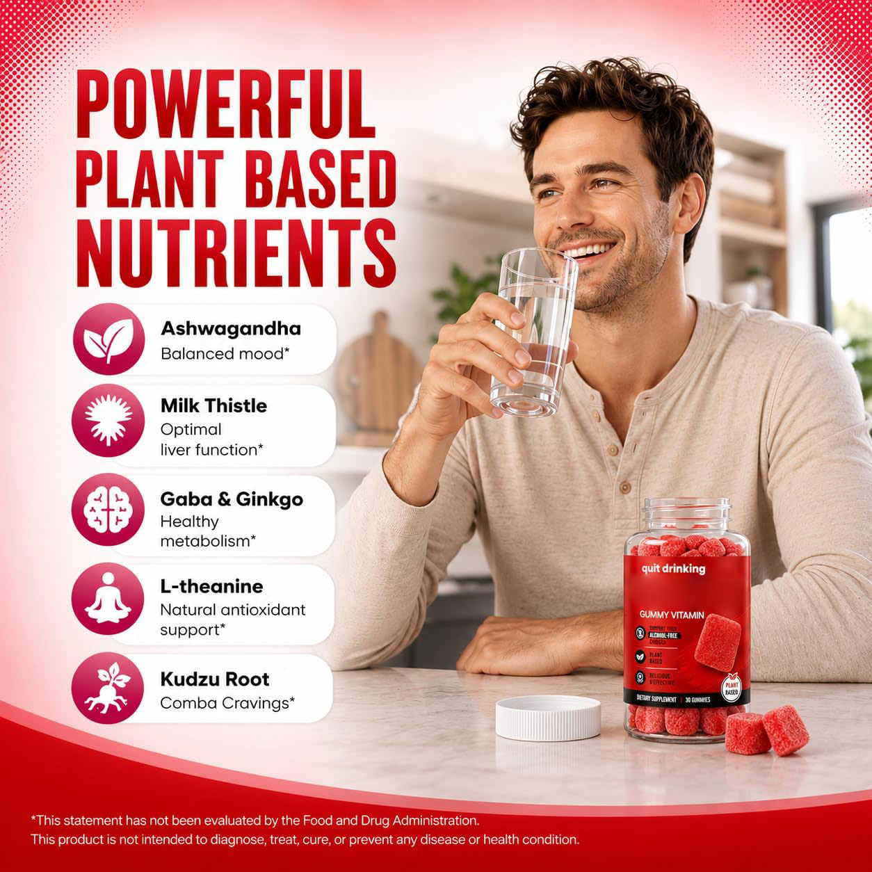 Alcohol Support Gummies | Drug-Free, Plant-Based Formula | Helps Manage Cravings & Supports Healthy Choices