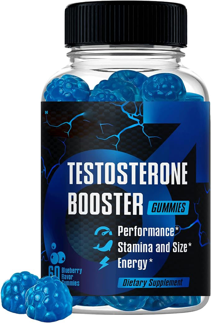 Men’s Testosterone Support Gummies, Chewable Performance Supplement for Energy, Strength, Stamina & Endurance