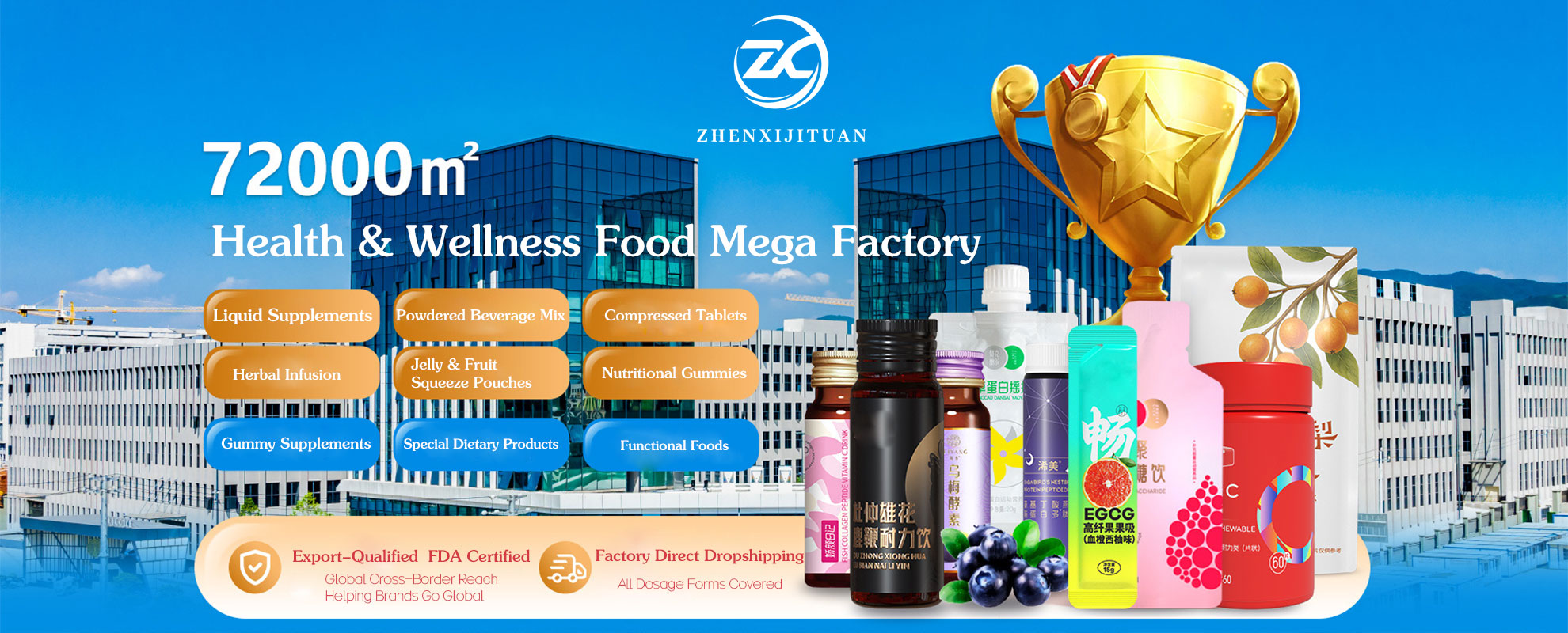 Private Label Functional Food & Beverage Manufacturer for U.S. Wellness Brands