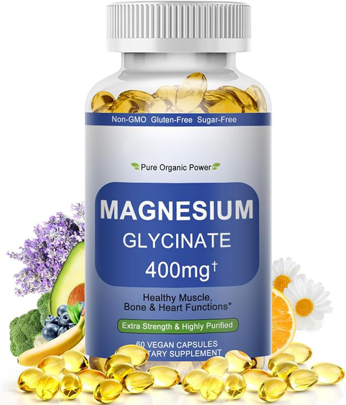 Magnesium Glycinate Supplement for Muscle, Heart, Sleep & Bone Health | Highly Absorbable Formula