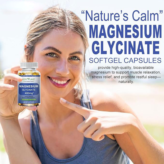 Magnesium Glycinate Supplement for Muscle, Heart, Sleep & Bone Health | Highly Absorbable Formula