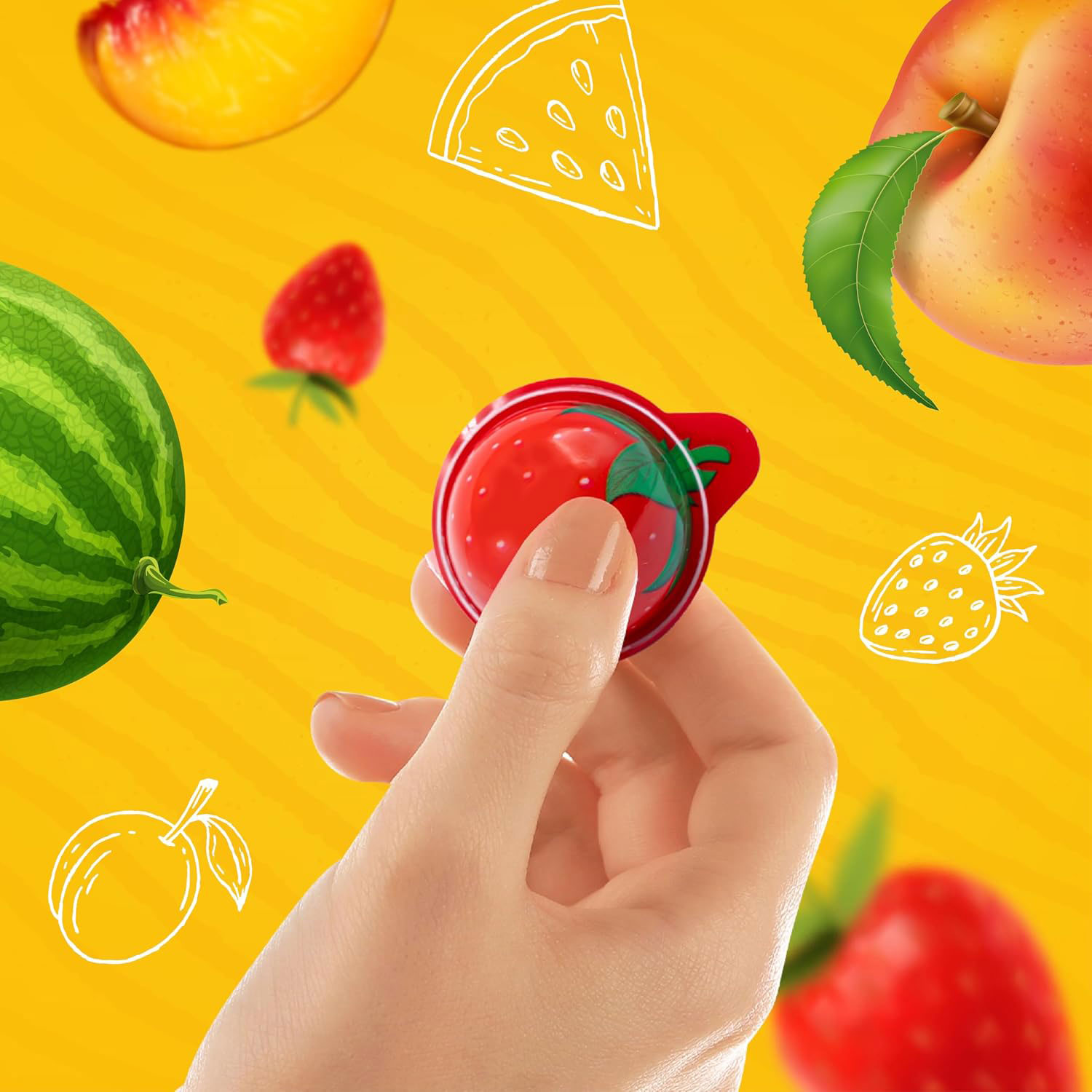 Fruit Gummy Balls Mix, Jelly Filled Gummies,Individually Wrapped | Assorted Flavors | Snack