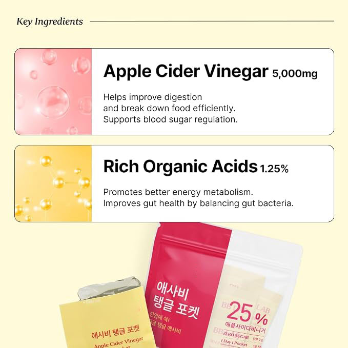 Apple Cider Vinegar Jelly Sticks, Convenient Apple-Flavored ACV Supplement with Dietary Fiber for Digestive Health Support