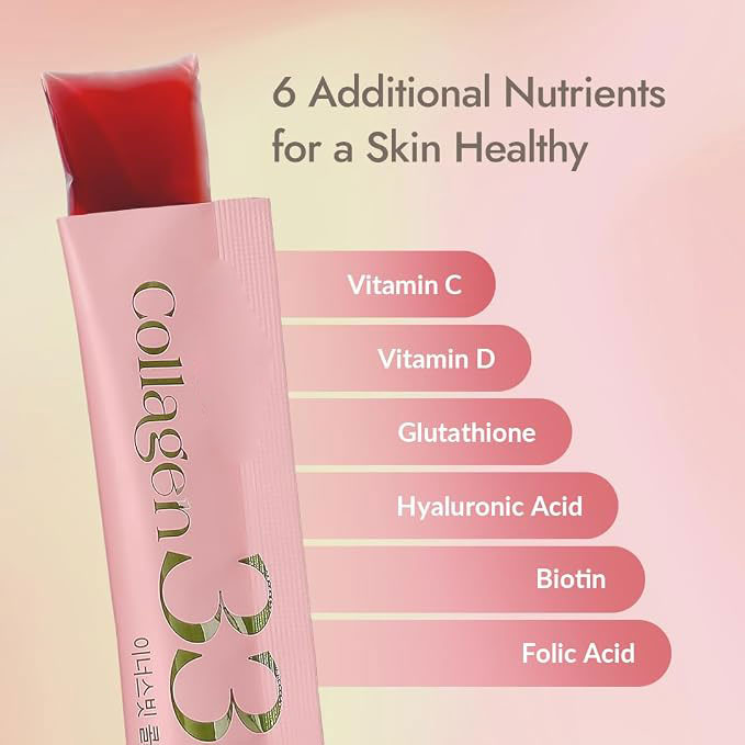Collagen Jelly Snacks with Vitamin C, Hyaluronic Acid, Biotin & Glutathione | Skin Support