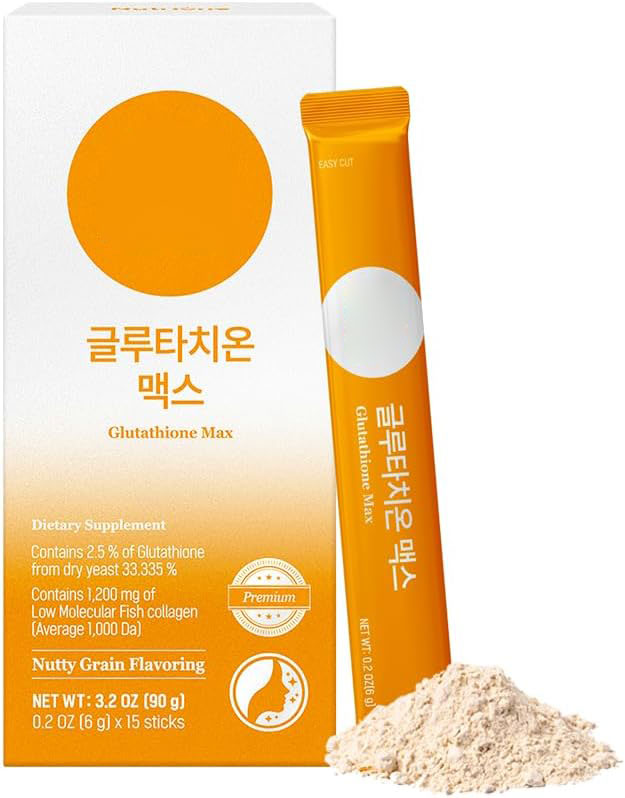 Glutathione Max Powder Sticks | Korean Glutathione Supplement with Low-Molecular Fish Collagen & Vitamin C