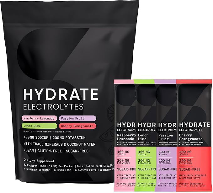 Electrolyte Hydration Powder | Fast Hydration Support with Natural Flavors & Vitamins | Supports Exercise Performance & Post-Workout Recovery