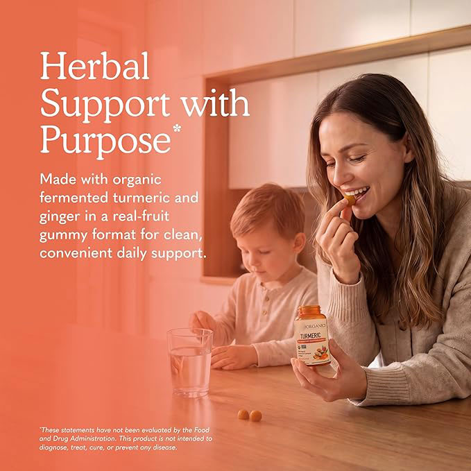 Organic Turmeric Gummies | Inflammatory Response Support | Immune & Absorption Support | Vitamin Gummies for Adults & Kids