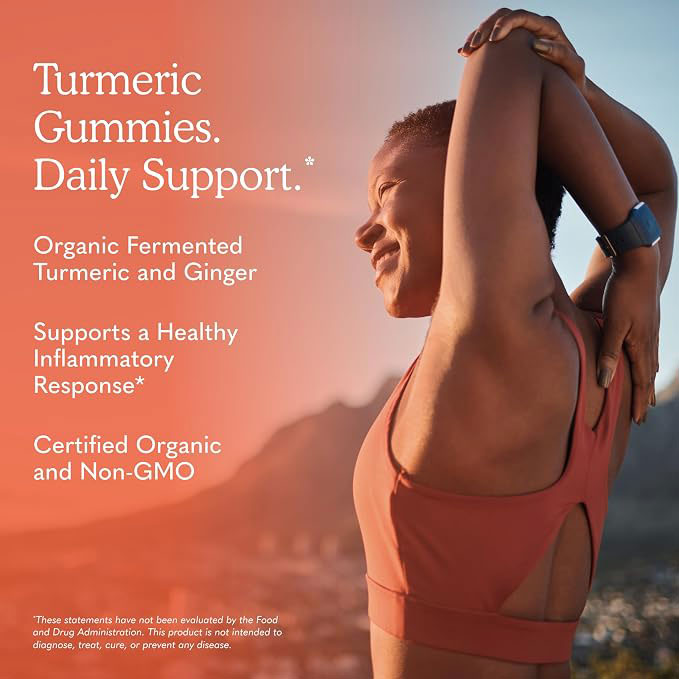 Organic Turmeric Gummies | Inflammatory Response Support | Immune & Absorption Support | Vitamin Gummies for Adults & Kids