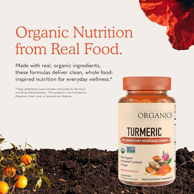 Organic Turmeric Gummies | Inflammatory Response Support | Immune & Absorption Support | Vitamin Gummies for Adults & Kids