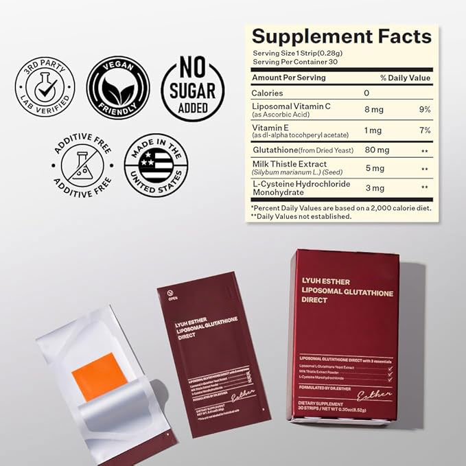 Glow & Defense Duo | Glutathione Sublingual Strips (30 Count) + Ceramide Strips (15 Count) | Fast-Dissolving | Skin Brightening, Hydration & Antioxidant Support