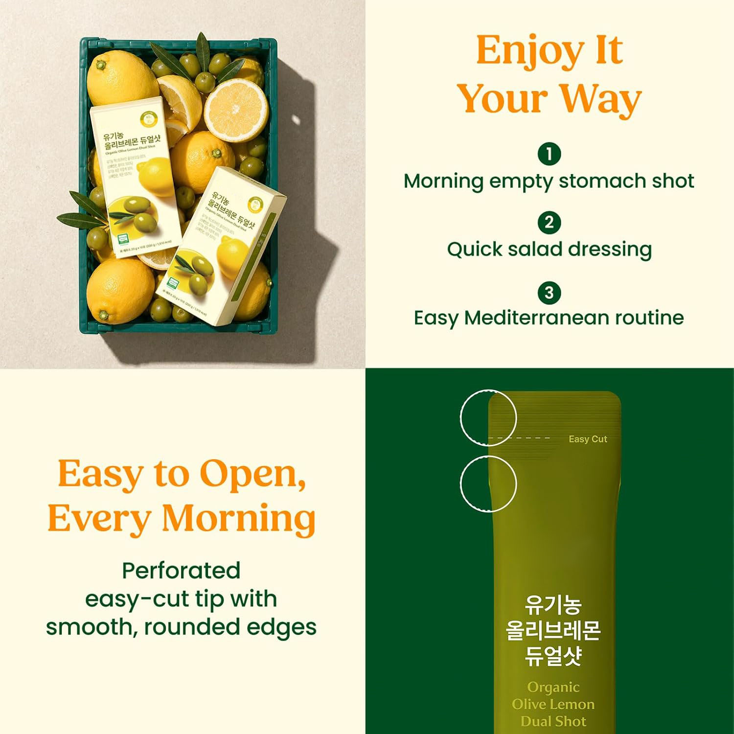 Organic Olive Oil & Lemon Oil Duo | Assorted Flavors | Individually Packaged & Travel-Friendly