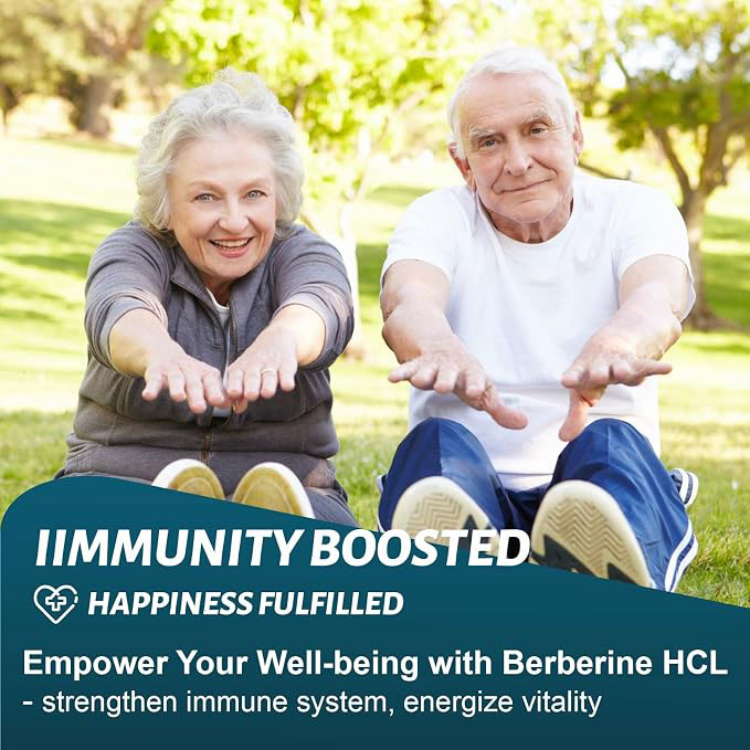 Berberine HCl Capsules | Digestive, Liver & Immune Support | Energy & Weight Management Support