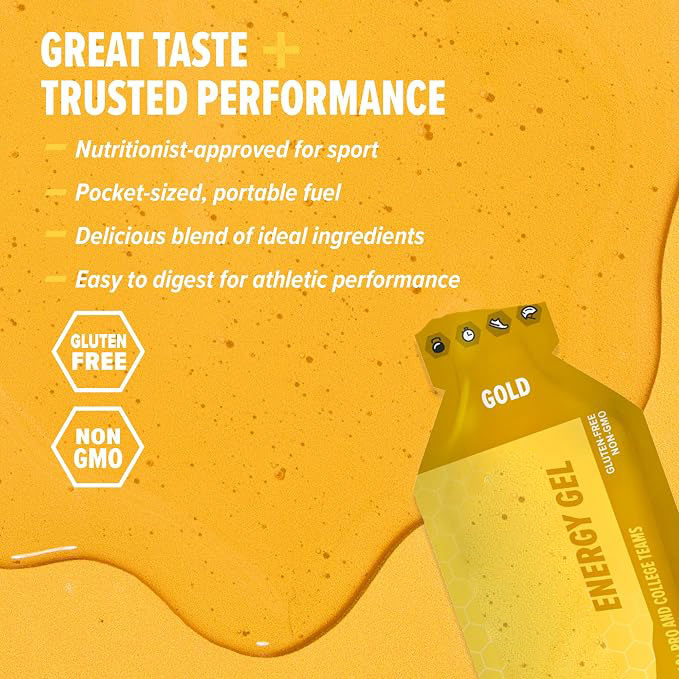 Gluten-Free, Caffeine-Free Energy Gel | Sports Fuel for Running, Workouts & Endurance Training | Pre-Workout & During-Workout Nutrition
